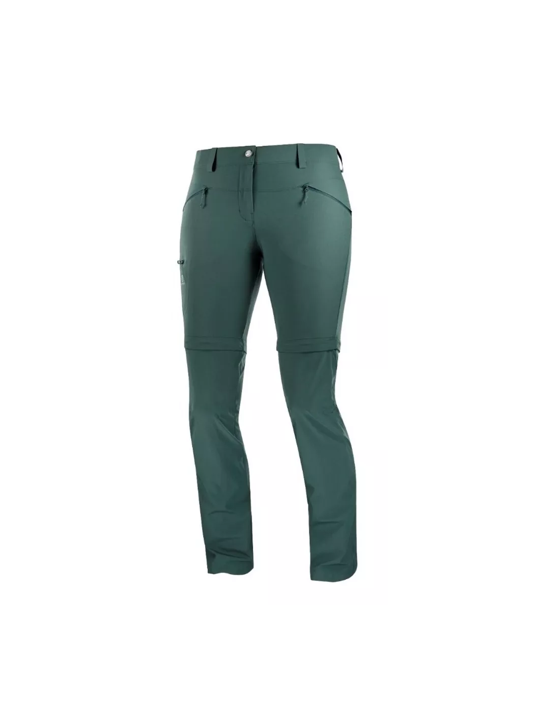 Pantalon Salomon Mujer Wayfarer Straight Zip Verde C12917